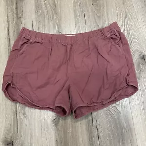 Madewell Damen-Freizeitshorts Herbstbeere H5956 Größe große Seitenkrawatte - Bild 1 von 7