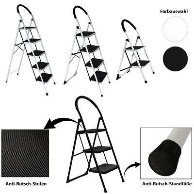 Leiter Haushaltsleiter Klapptritt Trittleiter Stehleiter Klapp 2-5 Stufen K, S - Bild 1 von 2