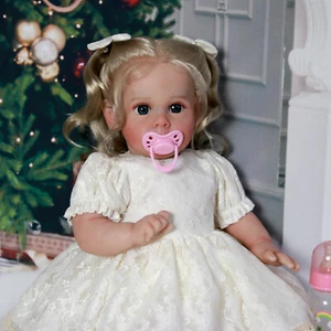 Real Life Reborn Dolls Lifelike Newborn Baby Vinyl Silicone Girl Doll Kids Gift - Picture 1 of 8