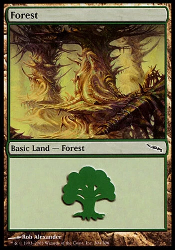 Forest (304) - Foil ~ Moderately Played Mirrodin MTG Magic UltimateMTG Land Card - Image 1 of 1