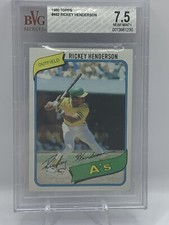 1980 Topps - #482 Rickey Henderson (RC) BGS 7.5