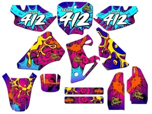 1996-2002 CR 80 ZANY Pink Senge Graphics Kit Compatible with Honda - Picture 1 of 10