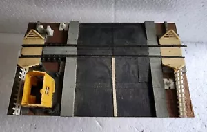 Scratch Built HO 2-Lane Railroad Crossing diorama with shanty - 8.5" x 5" - Picture 1 of 6