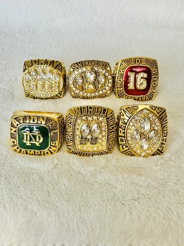 6 Pcs Joe Montana Ultimate Collection 49ers Ring Set M, US SHIP Cover