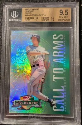 1998 Donruss Crusade Green #40 Alex Rodriguez BGS 9.5 POP 4 None Higher /250 - Image 1 of 4
