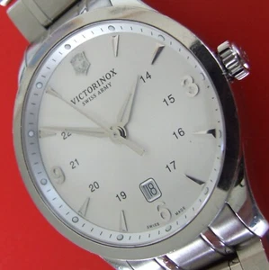 VictorINOX SWISS ARMY~Men's Polished ALLIANCE Watch~Silver~40mm~SS Bracelet~$795 - Picture 1 of 16