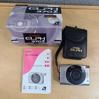 Canon Elph 370Z  Camera Case And Box with Manual PARTS ONLY! Point & Shoot Film - Image 1 of 4