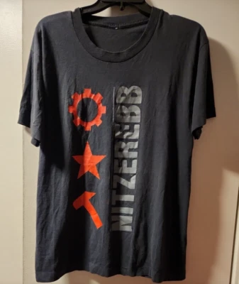 Nitzer Ebb Punk Rock band Black cotton T Shirt Full Size S-5XL - Image 1 of 3