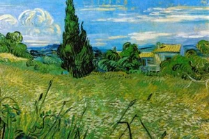 Vincent Van Gogh Green Wheat Field with Cypress Poster 24x36 inch - Picture 1 of 1