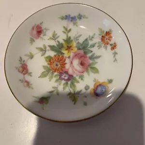 Minton Bone China Marlow estampado floral, porcelana de hueso, plato pequeño de 3,5” Inglaterra - Imagen 1 de 5