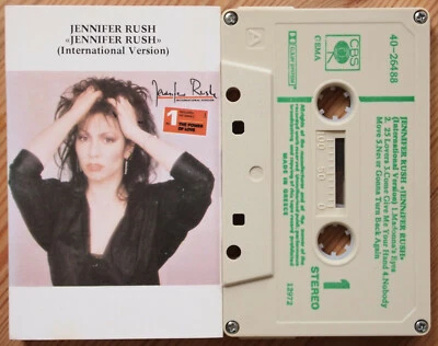 JENNIFER RUSH - INTERNATIONAL VERSION (CBS 4026488) 1984 GREECE CASSETTE TAPE - Image 1 of 3