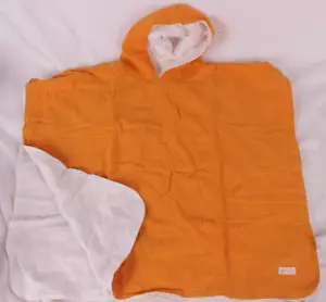 TINY ALPACA | ORGANIC COTTON BABY PONCHO TOWEL | 70X60CM - 2-5 yrs - orange - Picture 1 of 5