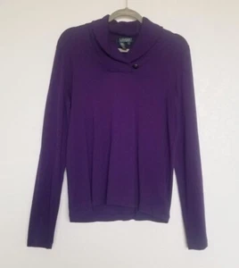 Prenda para mujer Lauren Ralph Lauren RARA vintage manga larga, púrpura, talla grande - Imagen 1 de 5