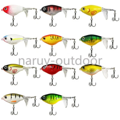 3 Pack Whopper Plopper Topwater Rotating Tail Bass Lure 11 Colors 80/90mm 10/14g - Image 1 of 4