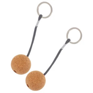 2 Pcs Korkkugel-Schlüsselanhänger Bootsschlüssel Schwimmender Boje - Bild 1 von 12