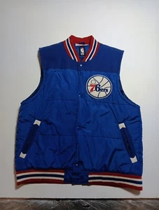 Mitchell & Ness Official NBA Philadelphia 76ers Puffer Vest XL Blue Wool Trim - Bild 1 von 16