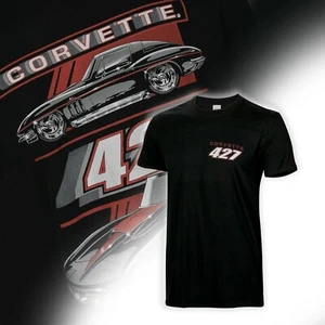 1967 Corvette 427 Convertible Black T-Shirt - Picture 1 of 5