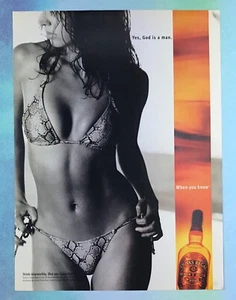 vintage 1990s magazine print ad CHIVAS REGAL bar bikini girl mancave decor - Picture 1 of 2