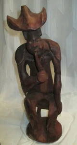 Americana Primitive Folk Art Sculpture Hand Carved Figurine Vintage Old Joe - Picture 1 of 9
