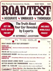 1965 Corvette, Cadillac, Continental, Fairlane, XKE, more in vintage Road Test - Imagen 1 de 1