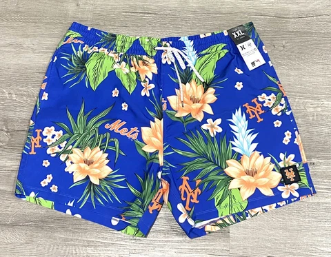 Hurley Phantom MLB Baseball New York Mets Beach Swim Tropical Shorts Mens 2XL Cover