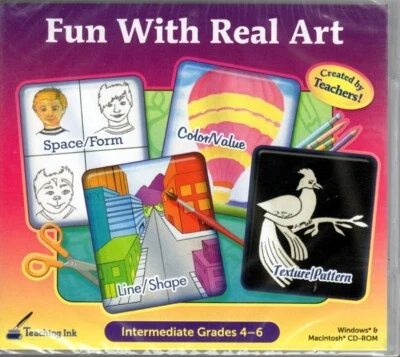 Fun With Real Art (Intermediate Grades 4-6) CD, 2010 Win/Mac - NEW in Jewel Case - Image 1 of 2