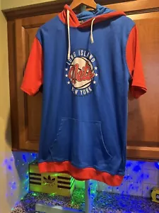 FELPA CON CAPPUCCIO MANICA CORTA NUOVA SENZA ETICHETTE NUOVA SENZA ETICHETTE LONG ISLAND NETS - BROOKLYN XL - Foto 1 di 8