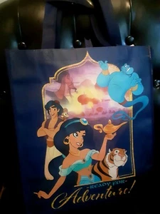 Disney ALADDIN wiederverwendbare Einkaufstasche TASCHE Jasmine Genie DUNKELBLAU Geburtstagsgeschenk - Bild 1 von 6