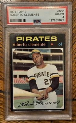 Roberto Clemente 1971 Topps #630 PSA 4 en muy buena condición-ex HOF recién graduado Foto 1 de 2