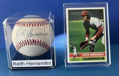 TARJETA AUTOGRAFIADA EN SOPORTE KEITH HERNANDEZ NEW YORK METS/CARDENALS. Foto 1 de 4