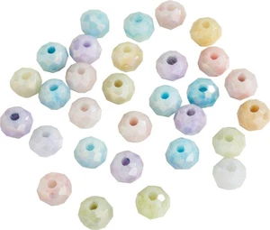 Cuentas de vidrio pulido PRACHT 6mm cuentas de vidrio 30 uds. Perla de cristal fabricación de joyas - Imagen 1 de 4