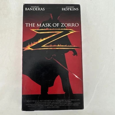 The Mask of Zorro (VHS, 1998, Columbia) Antonio Banderas & Anthony Hopkins Foto 1 de 2