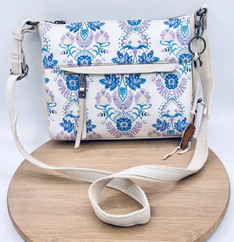Bolso Bandolera The Sak Mujer M Blanco Púrpura Cuero Vegano Bolso Mensajero Foto 1 de 4