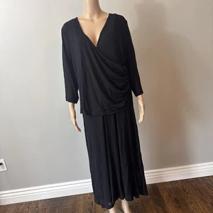 Karen Kane Women’s Black Wrap Dress Size 3X - Picture 1 of 14