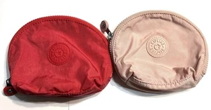 NWOT LOT OF TWO  (2) KIPLING RED AND PINK SMALL POUCHES - Picture 1 of 3