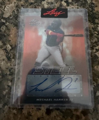 2022 leaf trinity baseball auto michael harris II steel 1/5 - Image 1 of 3