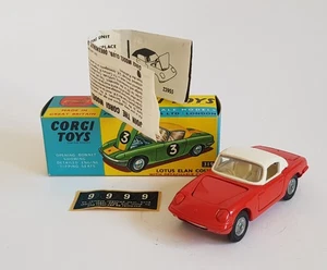 Corgi Toys 319, Lotus Elan Coupè con numeri di corsa, - Ottime condizioni. - Foto 1 di 23