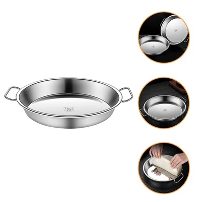 Vassoio a vapore in acciaio inox robusto cinese Liangpi Steamer Pan con manico - Immagine 1 di 4