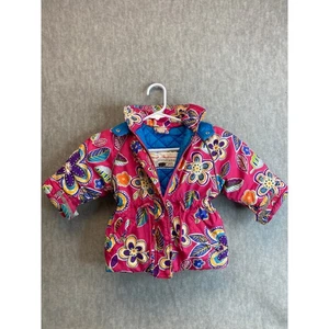 Giacca con cappuccio Hanna Andersson Winterwear bambino ragazza rosa floreale taglia 80 - Foto 1 di 10