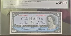 *A/C 1954 $5 BC39aA BEATTIE/COYNE *AC0020915 LEGACY GEM65 PPQ REPLACEMENT - Picture 1 of 2