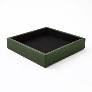 Svuotatasche in Pelle Verde - Portaoggetti Scrivania Design Moderno - Foto 1 di 5