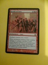 MTG Card. breath of fury ravnica. Aura
