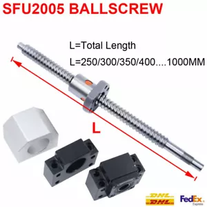 SFU2005 Gewalzte Kugelumlaufspindel Anti-Spiel C7 Kugelmutter 300/350/450/500/600/1000 - Bild 1 von 26