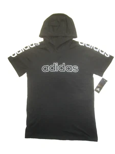 T-shirt Adidas ragazzo tg 14-16 vestibilità rilassata transizione con cappuccio manica corta nuova con etichetta - Foto 1 di 10