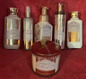 Surtido de tostadas de champán Bath & Body Works ¡Incluye 3 velas de mecha! ¡Todo NUEVO! - Imagen 1 de 9