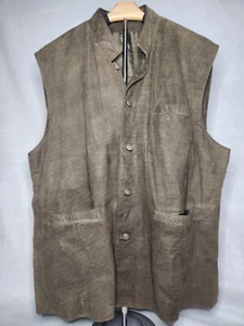 Vintage FLASH High Quality Real Leather Vest Brown (measurements In pictures) - Picture 1 of 9