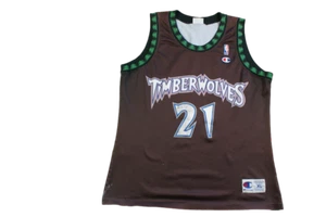Maillot basket rétro Timberwolves Minnesota N°21 Garnett NBA - Imagen 1 de 5