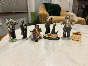 5 Miniatur Emmett Kelly Porzellan Figuren - Bild 1 von 10
