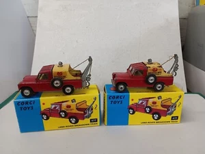 2 x Corgi 477 Landrover Breakdown Trucks Playworn in gratis Reproduktionsboxen - Bild 1 von 14