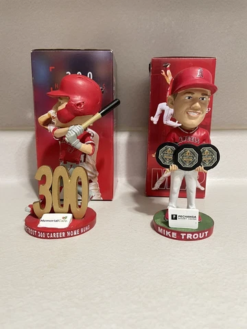 Lot Of 2 Mike Trout #27 LA Angels Bobbleheads SGA NIB Cover